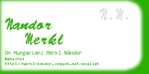 nandor merkl business card